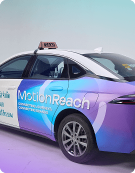 MotionReach wrapped EV taxi in Bangkok