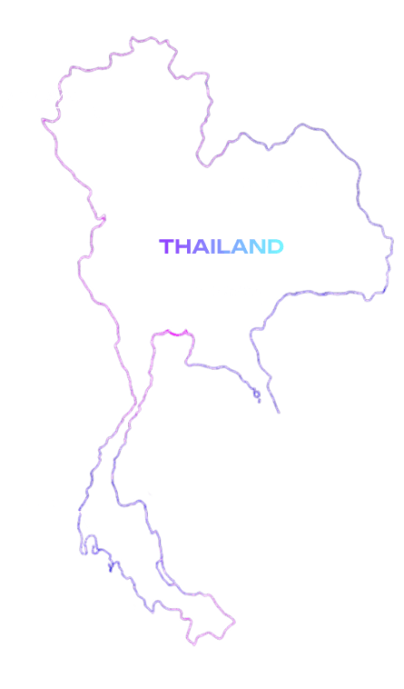 Map of Thailand showing MotionReach vehicle media coverage